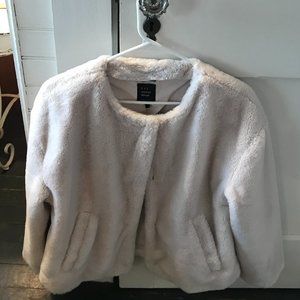 Cream/champagne Luxurious Fluffy Jacket